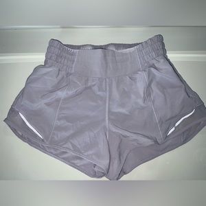 Size 2 Lululemon High Rise Hotty Hot Shorts in Lavender